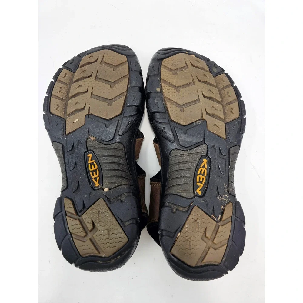 Keen‎ Newport Brown Leather Fisherman Sandals Mens Water Hiking Shoes Toe Guard